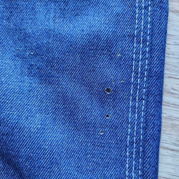 Vintage Montgomery Ward Blue Denim Work Overalls Bib Made in USA - Picture 8 of 9